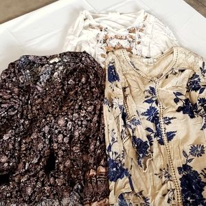 Bundle of women's flowy Boho tops